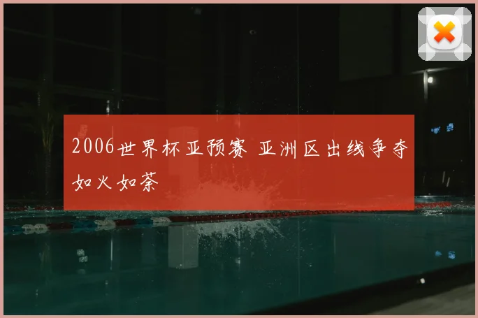 2006世界杯亚预赛 亚洲区出线争夺如火如荼